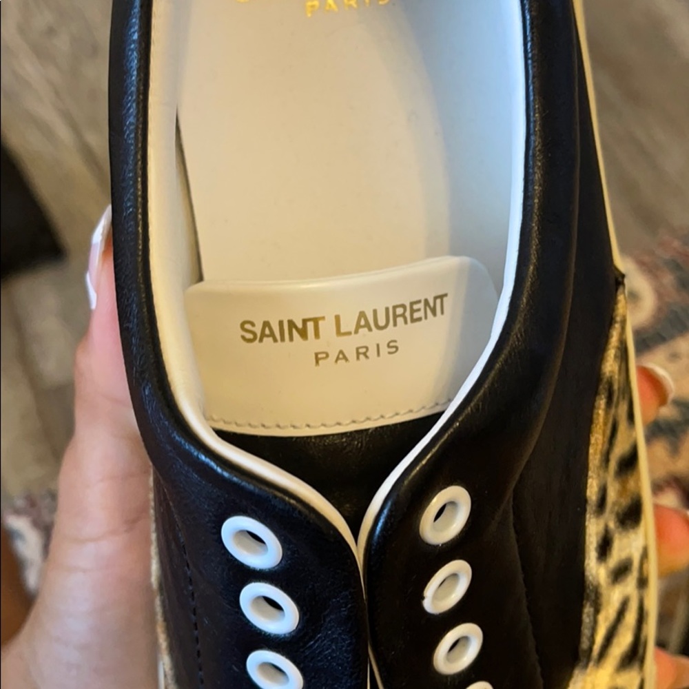 SAINT LAURENT CHEETAH PRINT SNEAKERS - Picture 2 of 3